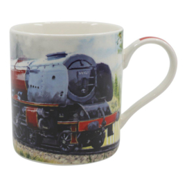 Classic stoomtrein mok rood locomotief Duchess Of Hamilton