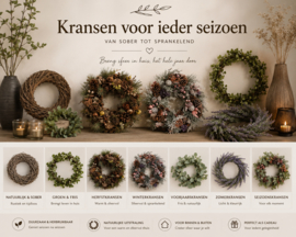 Kransen voor ieder seizoen van sober tot sprankelend