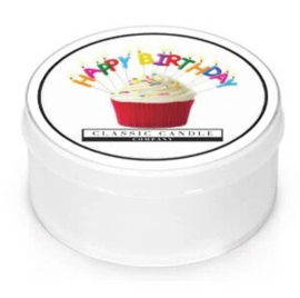 Happy Birthday Classic Candle MiniLight XL Geurtheelicht met deksel