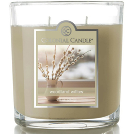 Woodland Willow Soja geurkaars ovaal glas Colonial Candle 269 g