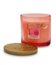 Rose Quartz Heart & Home Ellips 2 wick Candle 230 gram