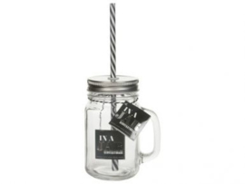 Gusta® Mason jar met rietje  450 ML