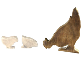 Kip pikkend 20x17cm naturel