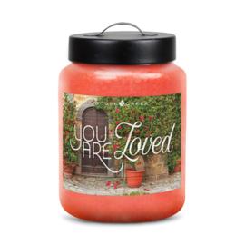 Georgia Peach (label you are Loved) Goose Creek Artwork Candle 150 Branduren