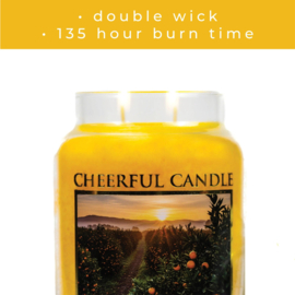 Citrus Sunrise geurkaars Cheerful Candle 2 lonten 680 gram