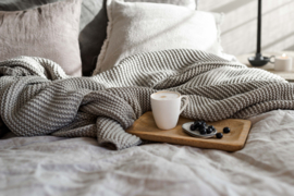 Plaid Pien lichtgrijs – 130 x 170 cm – Leeff