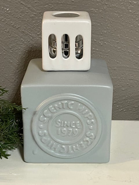 Scentchips® Scentoil lamp Square Grijs – stijlvolle oliebrander