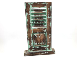 Houten Louvre Luik / Louvre Deur op Voet – Zee Kleuren (45 x 27 cm)