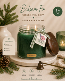 Balsam Fir geurkaars Cheerful Candle Papa Collectie 155 branduren