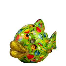 Pomme Pidou  - Spaarpot - Medium - Fish Kelly Groen