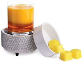 Hexagon Candle Warmers® 2-in-1 klassieke geurlamp en waxmelt brander