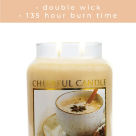 Chai Tea Latte geurkaars Cheerful Candle 2 lonten 680 gram