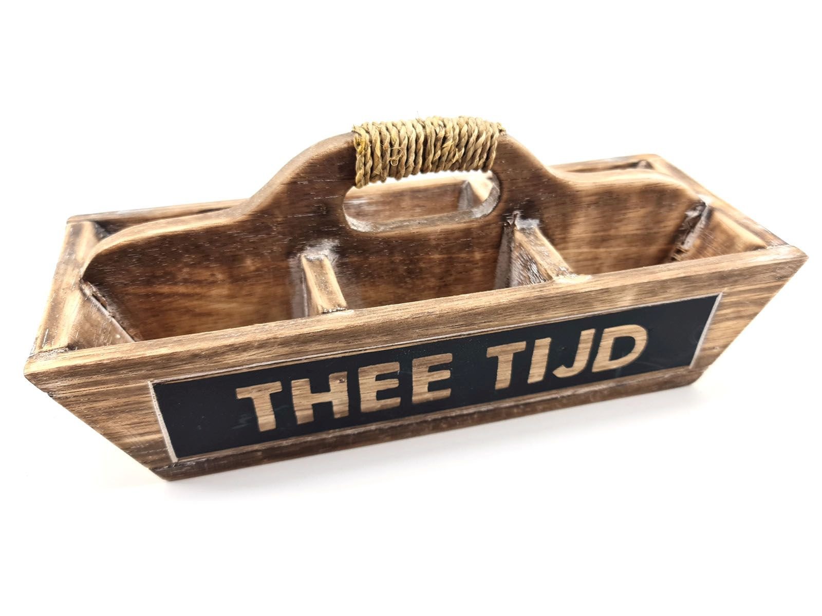 Theebak met handvat 11x28cm natural/black