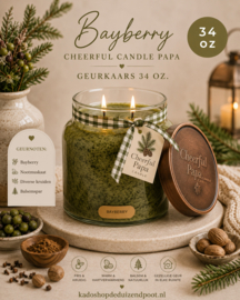 Bayberry Caramel Macchiato geurkaars Cheerful Candle Papa Collectie Brandduur: ± 155 uur