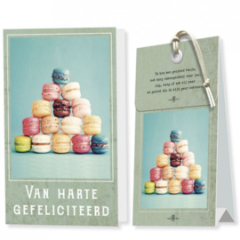 Van harte Gefeliciteerd Geurtasje - Wenskaart Incl envelop 12,5 x 8 cm