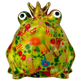 Pomme Pidou spaarpot Kikker Freddy Tuin thema print 13 x 12 x 14 cm