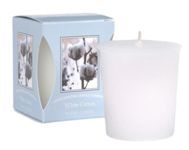 White Cotton Bridgewater Votive Geurkaars 15 Branduren