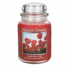Scarlet Berry Tulip Village Candle  Large Jar 170 Branduren