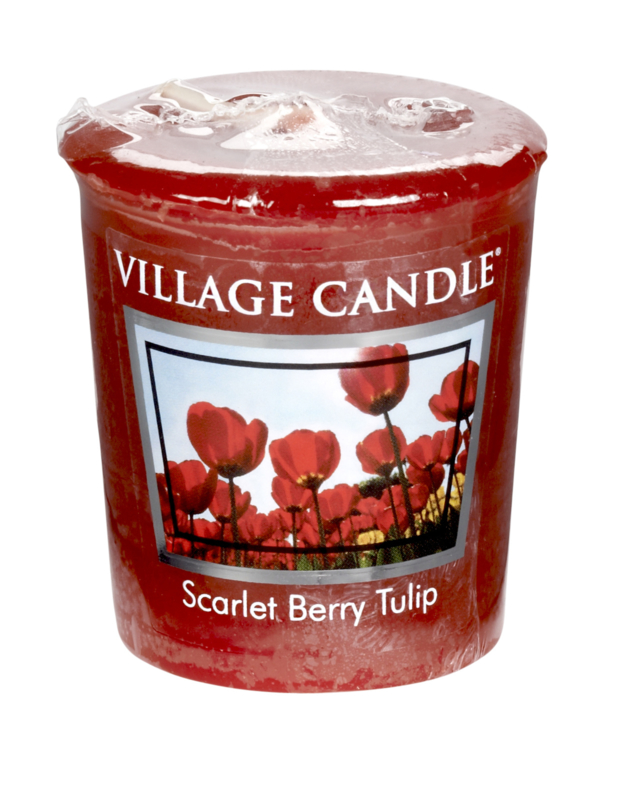 Scarlet Berry Tulips Village Candle Premium (61g) Votive
