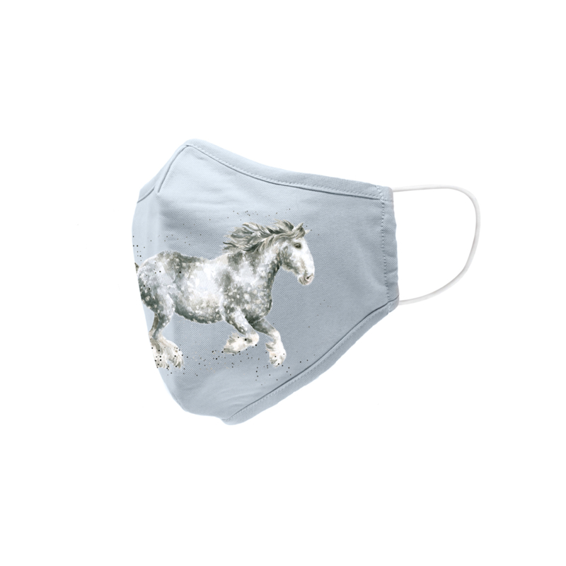 Wrendale Designs Mondkapje Paard Dapple Grey