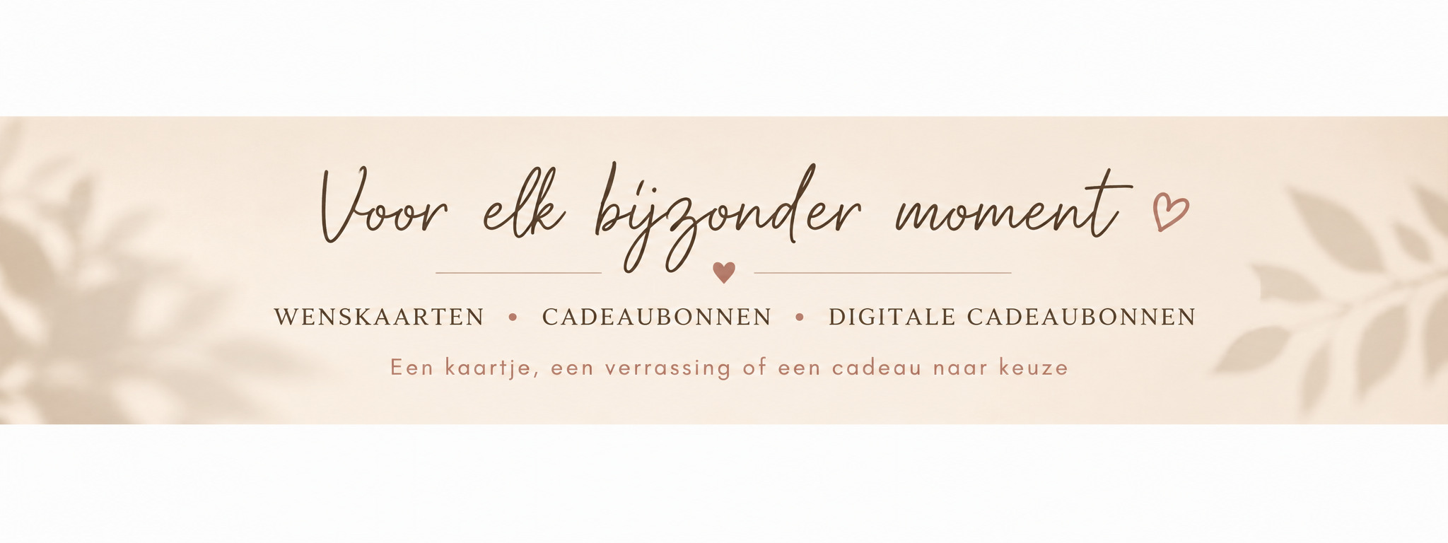 wneskaarten en cadeaubonnen 