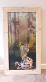 Prikbord Bosdieren (ezel) 75x134cm