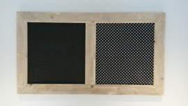 krijt-en prikbord 75x134cm