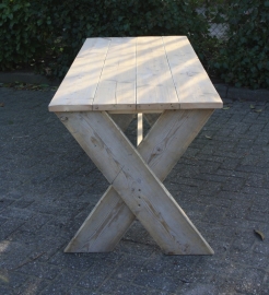 (Tuin)tafel gekruiste poten