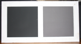 Krijt-prikbord 75x134cm white wash lijst