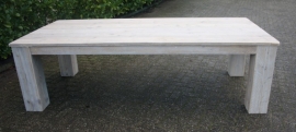 Tafel steigerhout met blokpoot