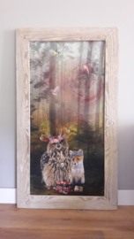 Prikbord bosdieren (uil) 75x134cm