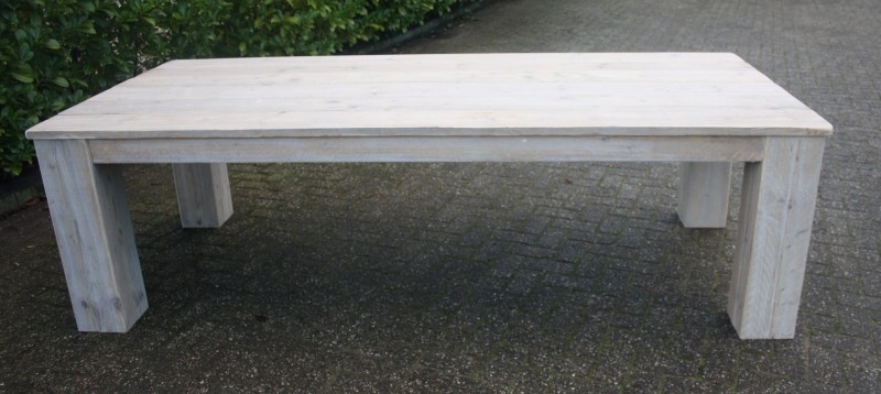 Tafel steigerhout met blokpoot
