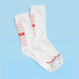 F#ck off socks red/white