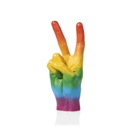 The Finger Sculpture Peace Rainbow