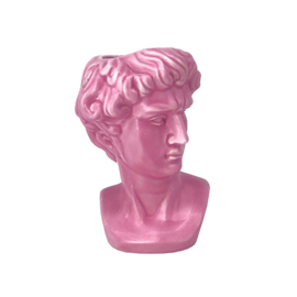Greek head mini planter pink