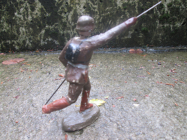 ELASTOLIN 0 cm. German soldier with sword damaged feet. Duitse soldaat met sabel beschadigde voet antiek speelgoed