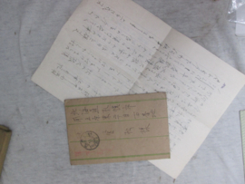 Japanese ID book, with postcards and photo. Japans indentiteits boekje ingevuld, met postkaarten en een foto. bijzonder lot.