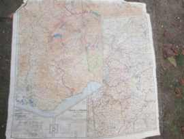 Engelse RAF ontsnappingskaart op zijden gedragen als sjaal, bijzonder item Nederland belgie Frankrijk Duitsland zwitserland