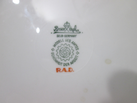 German labourparty plate made by Rosenthal. Duits bord, R.A.D. Reichs Arbeits Dienst.