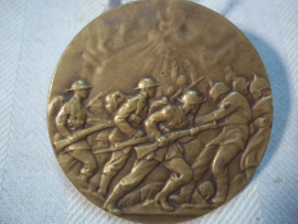 Very rare English medal. Zeldzame Engelse penning met bijzonder fraaie gevechtsscene