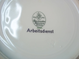 German plate Arbeitsdienst. Bord van de Reichs Arbeitsdienst, vroeg model