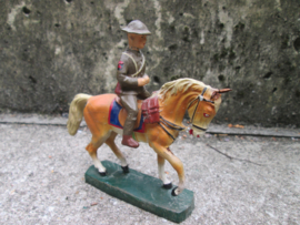 ELASTOLIN American soldier on horse. Amerikaanse soldaat te paard  zeer goede staat imported from germany leuk item.