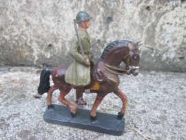 DURSO Belgium officer on horse. Belgische officier op paard in lange mantel, leuke set.
