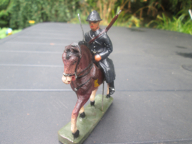 DURSO Belgium police. Belgische Rijkswacht te paard met geweer en helm