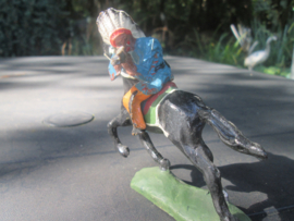 Indian on horse Indiaan op paard met geweer