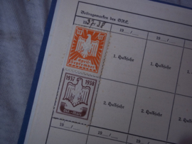 Duits sportboekje Deutscher Reichsbund für Leibesübungen D.R.L. met zegel.