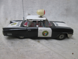 Tin toy car Cadillac, POLITIE, jaren 50-60 speelgoed auto Made in Japan.