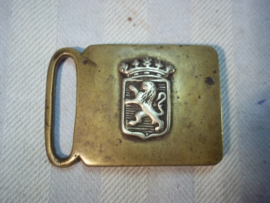 Dutch ancient police buckle, nederlandse koppelgesp 1877-1934 van de Rijks veldwachter, die dienst deed in Leeuwaarden, zeer bijzonder.