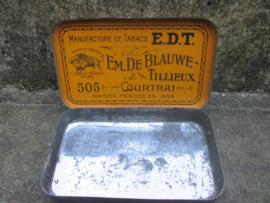 Tabacco tin with nice picture. EDT tabacco. Tabaksblikje voor pijp rokers mooie afbeelding EDT tabak.