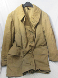 US-Army coat british made Mackinaw o.d. enlisted man size 38 - 1944 Amerikaanse jas geliefd bij soldaten jeepcoat met etiket 1944 gedateerd in Engeland gemaakt voor het US leger. gedragen staat.
